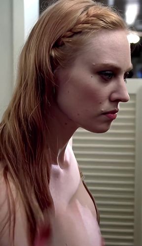 Curvy celebrity Deborah Ann Woll shows off her big jiggly tits in