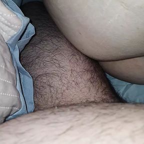 Step son hand slip on step mom big ass under blanket