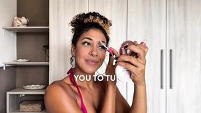 Brazilian Slut's Juicy Rear Twerks & Gags in Nasty POV Ride