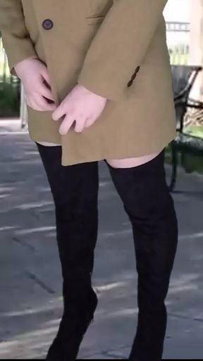 Iconic moment from "Shemale dick flash in public park"