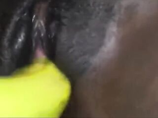 Banana so enjoyable in wet ravishing pussy
