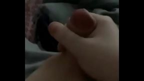 Trans girl cumming a big load