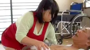 Curvy Asian Caregiver Tangles with Horny Elderly Man