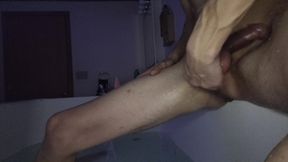 Stroking, Edging, Anal Play and Cumshot in the Tub