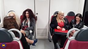 Four Spanish Milfs And One Naughty Teen All Aboard A Very Wet And Kinky Lesbian Pussy Train - MatureNl