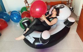 Mean Goth Girlfriend Pops your Inflatable and Balloons
