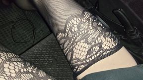 Sarah - Sexy Garter Stockings Cranking Drama - Sexy Thigh View