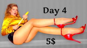 5$ Worship legs challange - Day 4