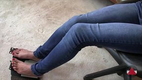 Pedal Pumping Bare Feet