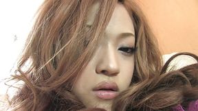 Beautiful Asian Hussy Plays With Gigantic Black Sex Toy