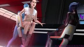 Rey gets rough public anal from alien Liara T'soni