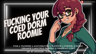 Fuck Your Horny Roomie So She Can Focus on Her Exam [Bratty Slut] | Audio Roleplay