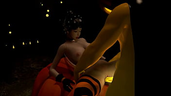 3D BBW hot Asian slut naked her perfect body got fucked by big dick