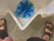 Piss Break at the Urinal. Figured I’d record it for those who like to watch men piss.