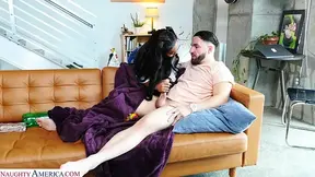 Lily Starfire straddles Peter in a steamy reverse cowgirl while he sucks
