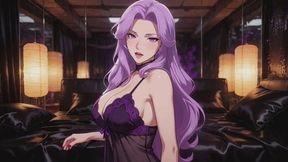 Bisexual Encouragement Stories #22B: Lavender Whispers Guide His Throat and Hole to Her Asian Cock (Animated)