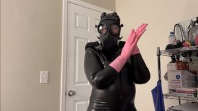 Rubber Gas Mask Step Mom Makes you Cum