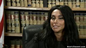 ”Latin t-girl judge fucks offender”