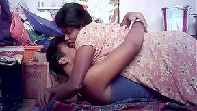 Indian House Wife Kissing On Housband