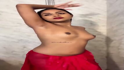 Famous Insta Model Survi Mondal Stripping Nude in Saree, Exposing Boobs and Pussy, Rubbing her Pussy with her Face