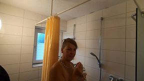 another bathroom session with cum and pee cocktail drinking