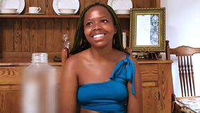 ”Ebony teen from Africa ravaged on video by a white huge black dick”