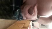 Stroking my thick cock so much Cum