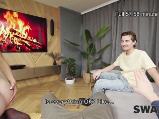 SWAP4K. Exchange wives with Vera Jarw in a collar and Veronica Leal ended up with a lot of cum