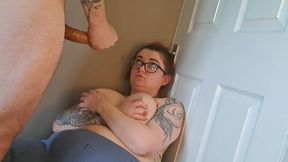 Firefox Empties His Balls On Vixens Big Tits - Side Angle