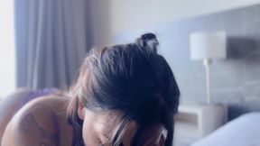 Trip with My Boss: POV Blowjob and Hard Fuck Until I Swallow His Huge Load!