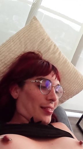 A Quickie Bareback Fuck on the Couch for Stepdaddy and Asuka