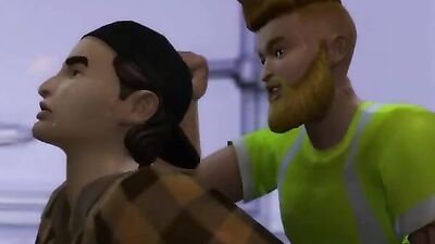 Sims 4: Dirty talking bear with a big cock: SleazyLucky's truckstop adventure