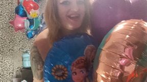 smocking looner poping disney balloons