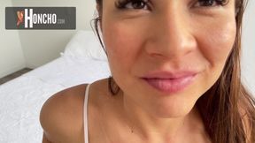 Latina Fitness Model Stepsister Sucks Deep on Thick Load (Full HD)