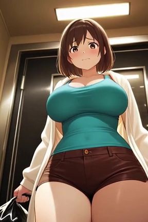 Wife Trapped in the Elevator - XXX Fantasy with Neighbor aianimated