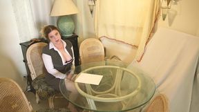 stepmom is horny and needs help getting her pussy fucked so she can work