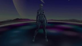 Curvy Liara T'Soni dances nude, teases with a meld