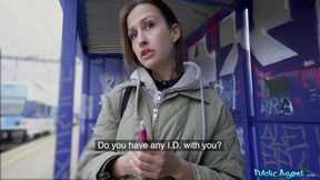 Seductive Russian Beauty Ignites Public Station Fire