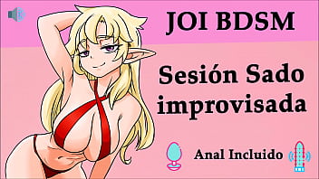 JOI hentai, sesi&oacute_n sado improvisada, voz espa&ntilde_ola.