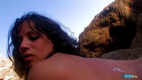 French Babe Loves Flaunting Her Perky Tits On A Nudist Beach And Getting Fucked Hardcore