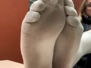 Peeling my sock off