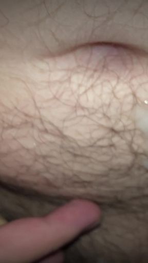 Powerful moment from "Husbands wanks in the new panties I bought him - Watch his cum shoot out of his big cock"