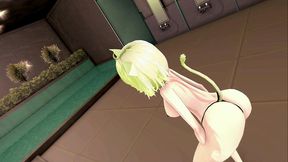 nekomata okayu hentai dance hololive underwear cat girl mmd 3d blonde hair