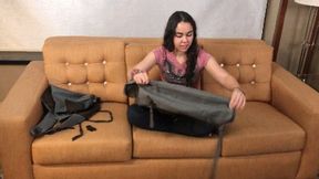 Destroying an Old Zippered Mega Backpack with Peko Lux - MP4 (HD 1080p)