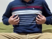修士学生の休日リビングルームオナニー