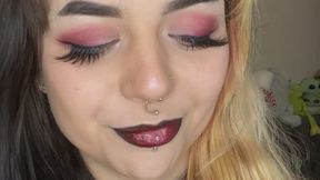 Black and red gothic lipstick