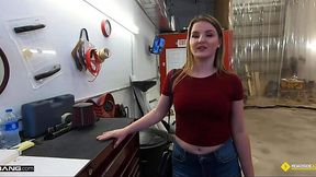 Busty Blonde Pays The Mechanic With A Hot POV Blowjob