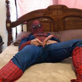 Spider-Man Whacks Off N Suit 2 Cum