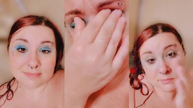 Heavy Kitten Makeup and Pierced Tits After a Long Hot Shower Solo