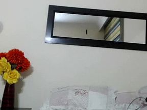 Brunette Doing Striptease And Blowjob 02